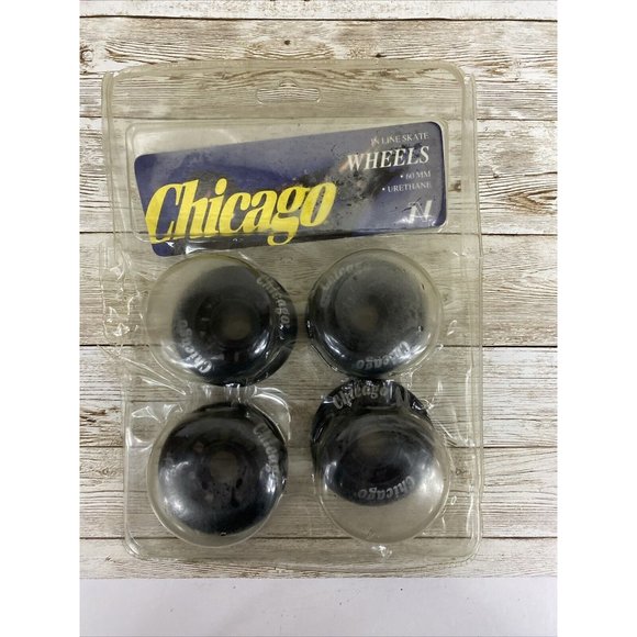 Chicago Roller Skate Blade Wheels 60 MM In-Line Skate 4 Pack NOS in Damaged Pkg - Picture 7 of 7